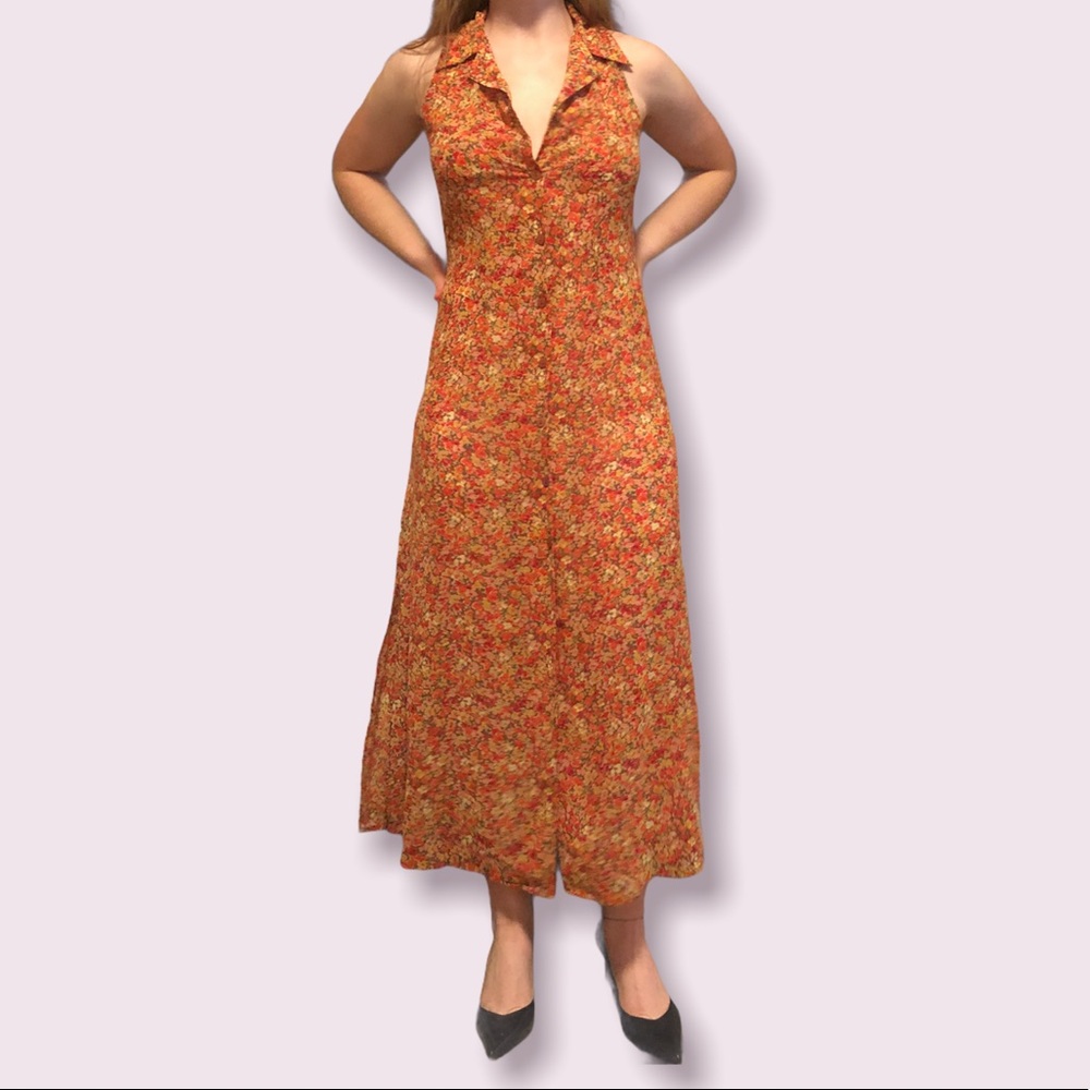 Victoria's Secret Floral Maxi Dress - Red and Yellow